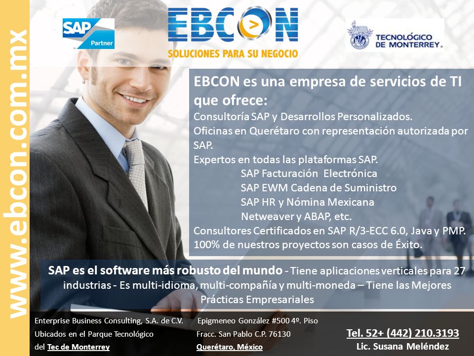 EBCON es una empresa de servicios de TI que ofrece: