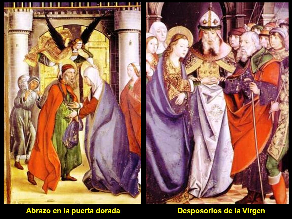 Abrazo en la puerta dorada Desposorios de la Virgen