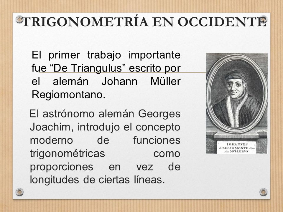 TRIGONOMETRÍA EN OCCIDENTE