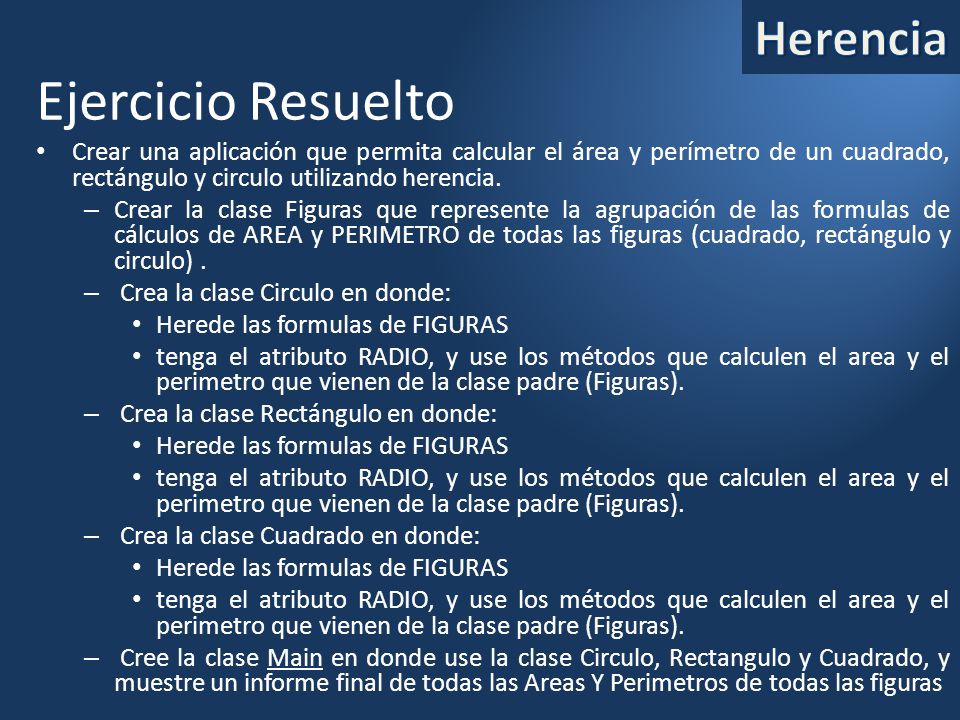 Ejercicio Resuelto Herencia