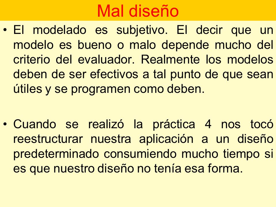 Mal diseño