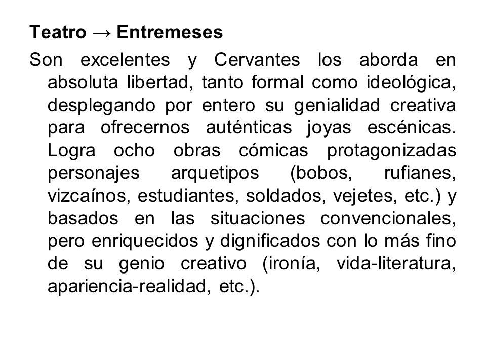 Teatro → Entremeses