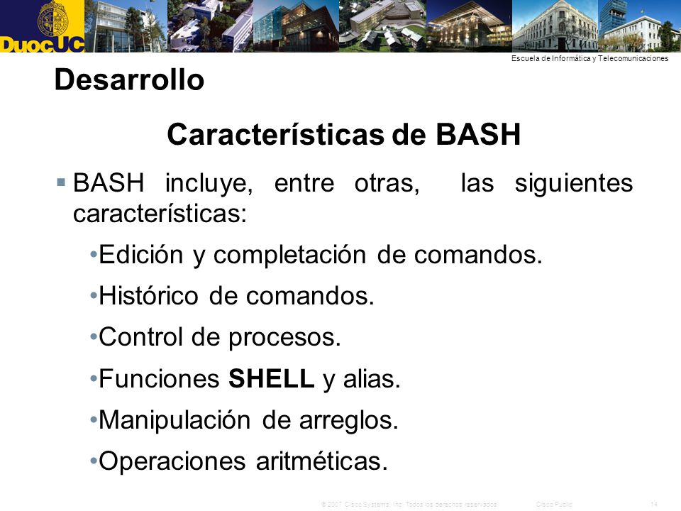 Características de BASH