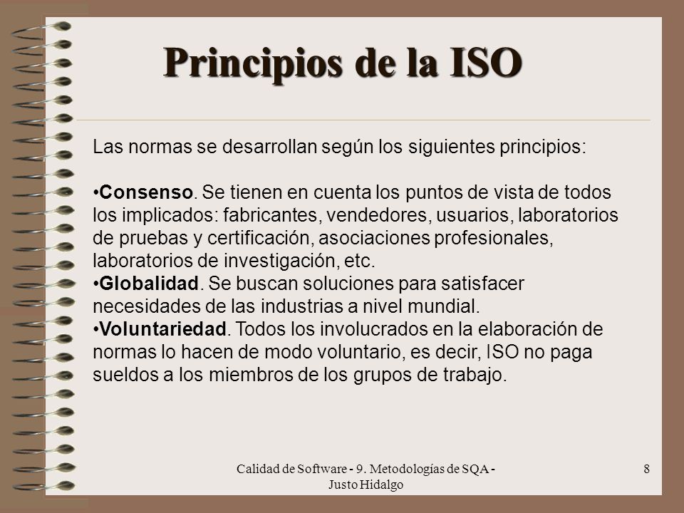 Calidad de Software - 9. Metodologías de SQA - Justo Hidalgo