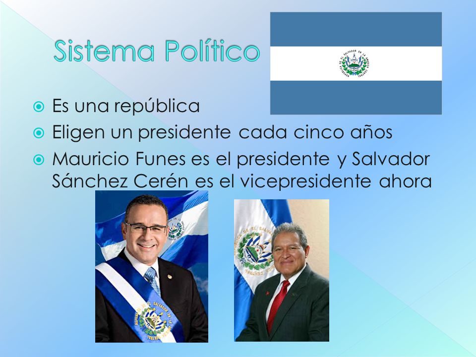 Sistema Político Es una república Eligen un presidente cada cinco años