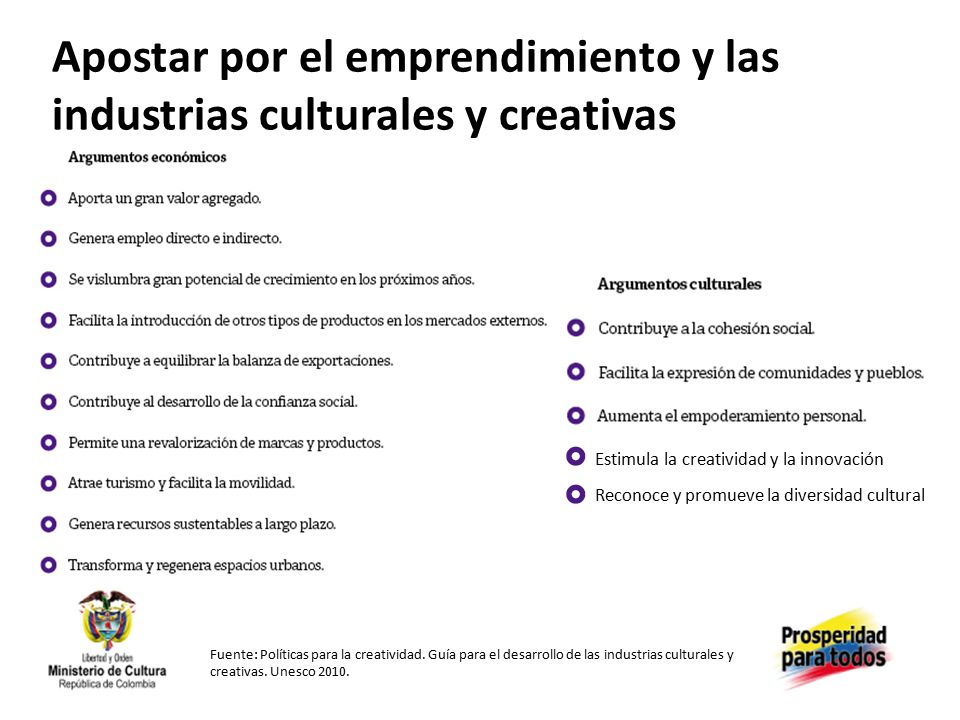 Apostar por el emprendimiento y las industrias culturales y creativas