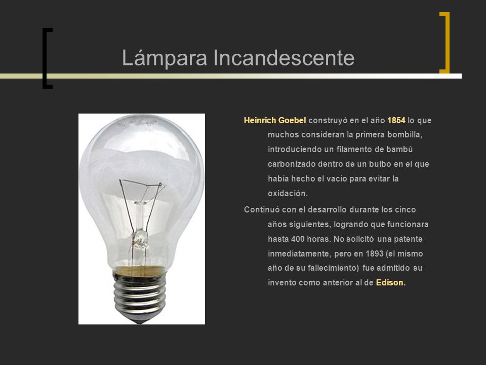 Lámpara Incandescente