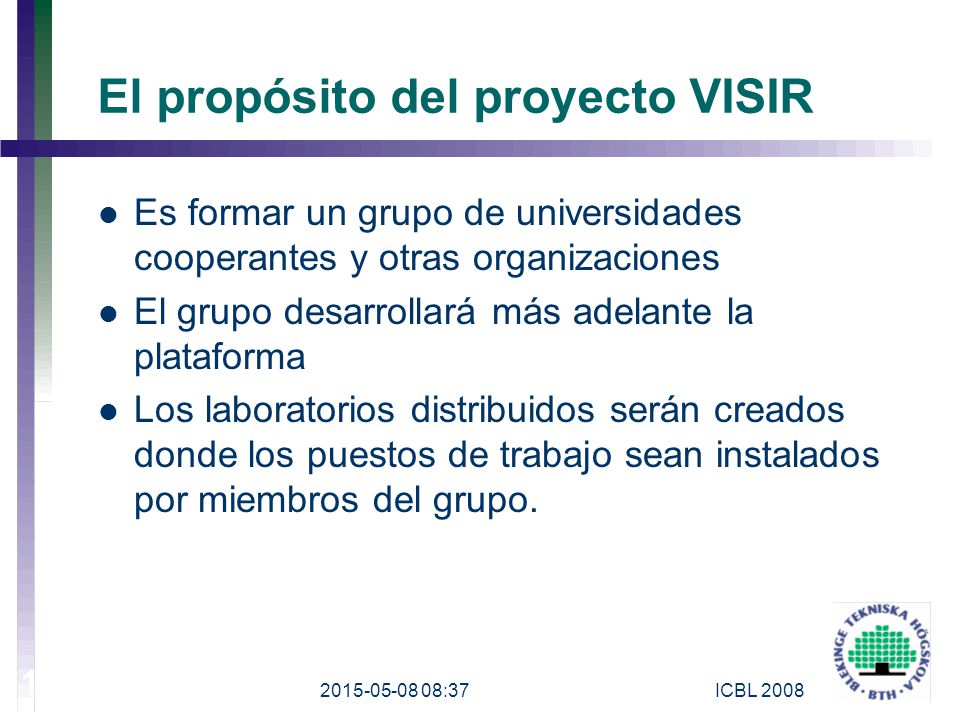 El propósito del proyecto VISIR
