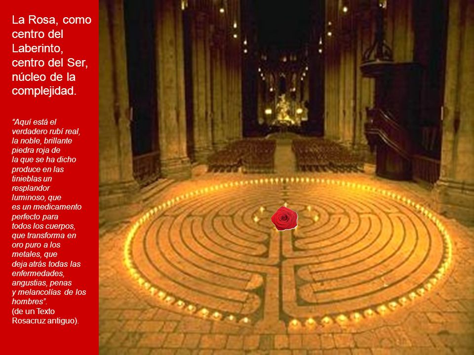 La Rosa, como centro del Laberinto, centro del Ser, núcleo de la