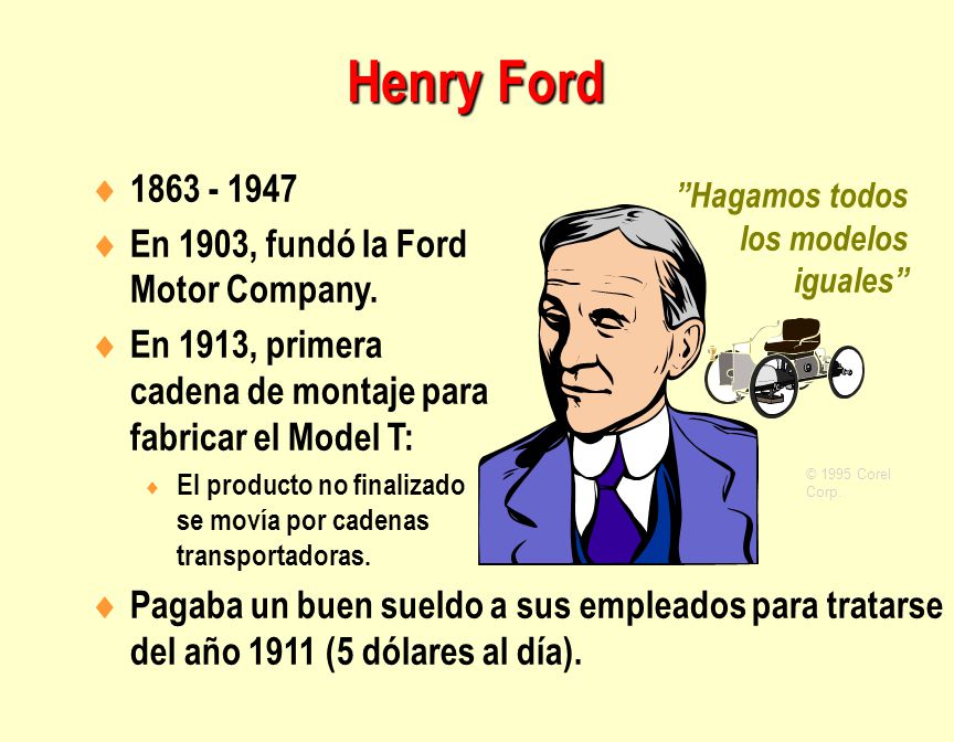 Henry Ford En 1903, fundó la Ford Motor Company.