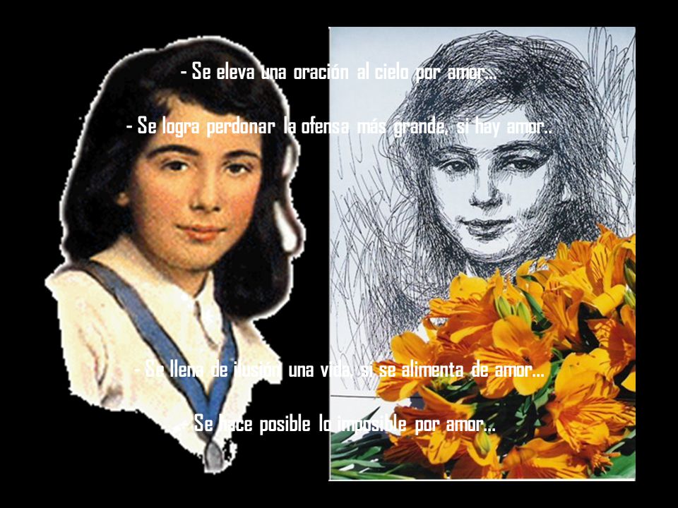 - Se eleva una oración al cielo por amor...