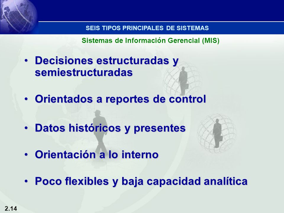 SEIS TIPOS PRINCIPALES DE SISTEMAS