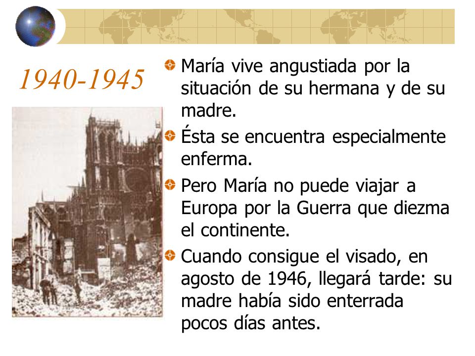 María vive angustiada por la situación de su hermana y de su madre. Ésta se encuentra especialmente enferma.