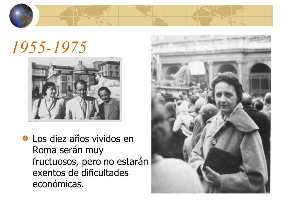 Los diez años vividos en Roma serán muy fructuosos, pero no estarán exentos de dificultades económicas.