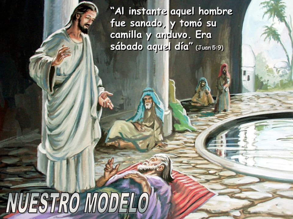 Al instante aquel hombre fue sanado, y tomó su camilla y anduvo