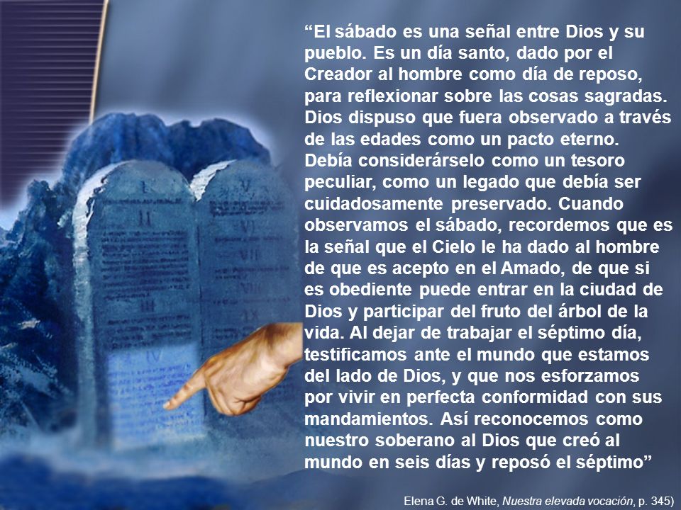 El sábado es una señal entre Dios y su pueblo