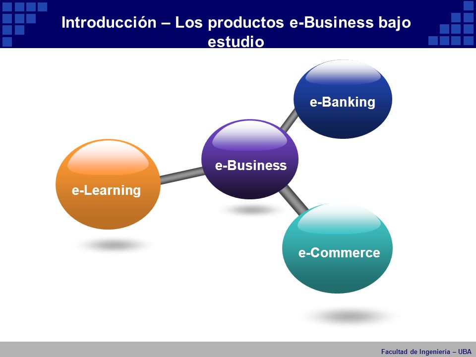 Introducción – Los productos e-Business bajo estudio