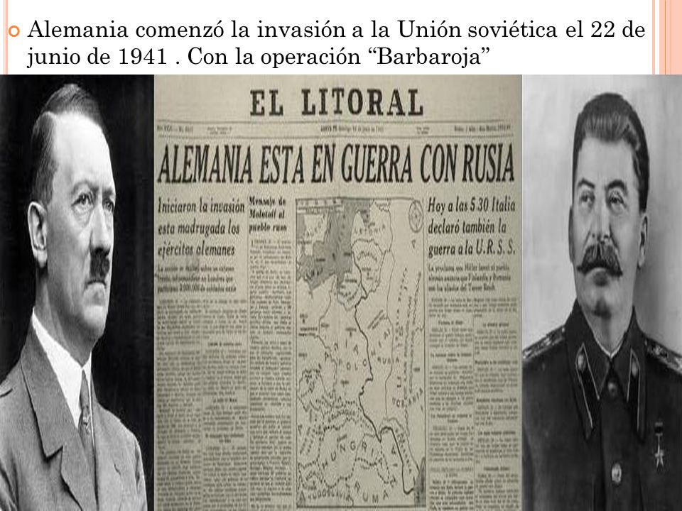 Alemania comenzó la invasión a la Unión soviética el 22 de junio de
