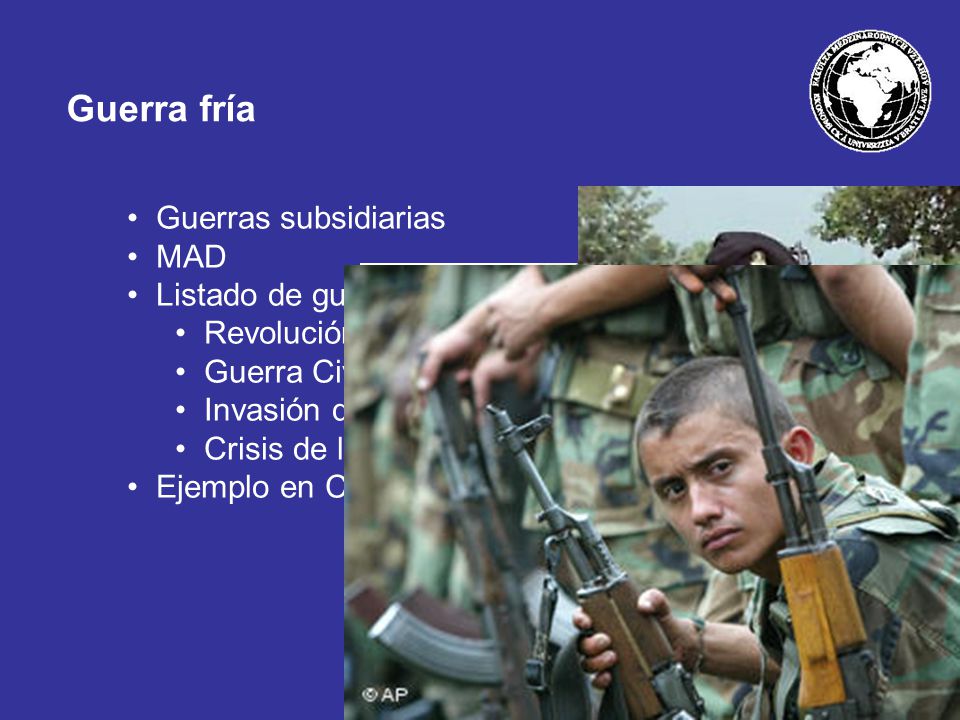 Guerra fría Guerras subsidiarias MAD Listado de guerras
