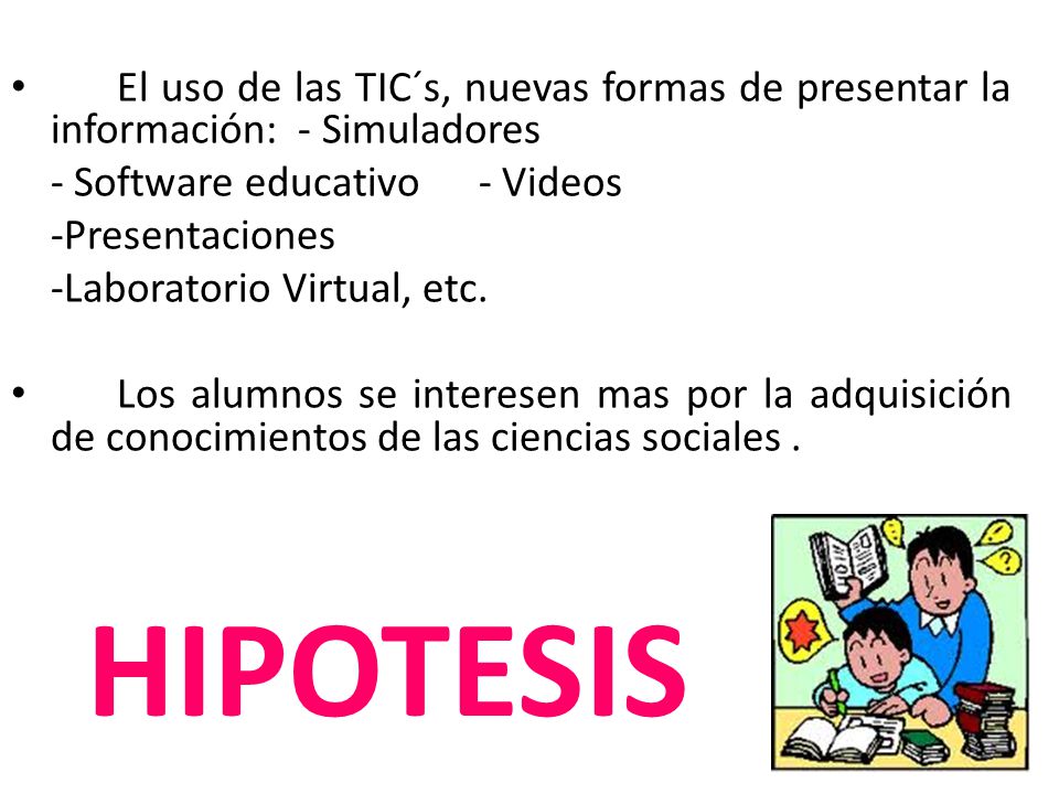 El uso de las TIC´s, nuevas formas de presentar la información: - Simuladores