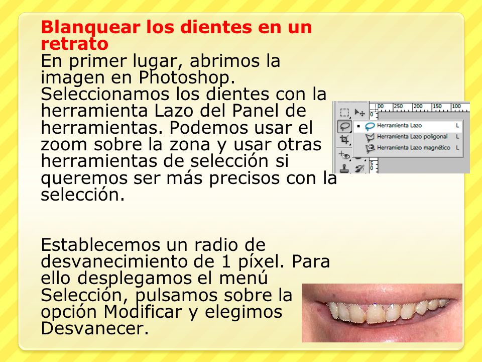 Blanquear los dientes en un retrato En primer lugar, abrimos la imagen en Photoshop.