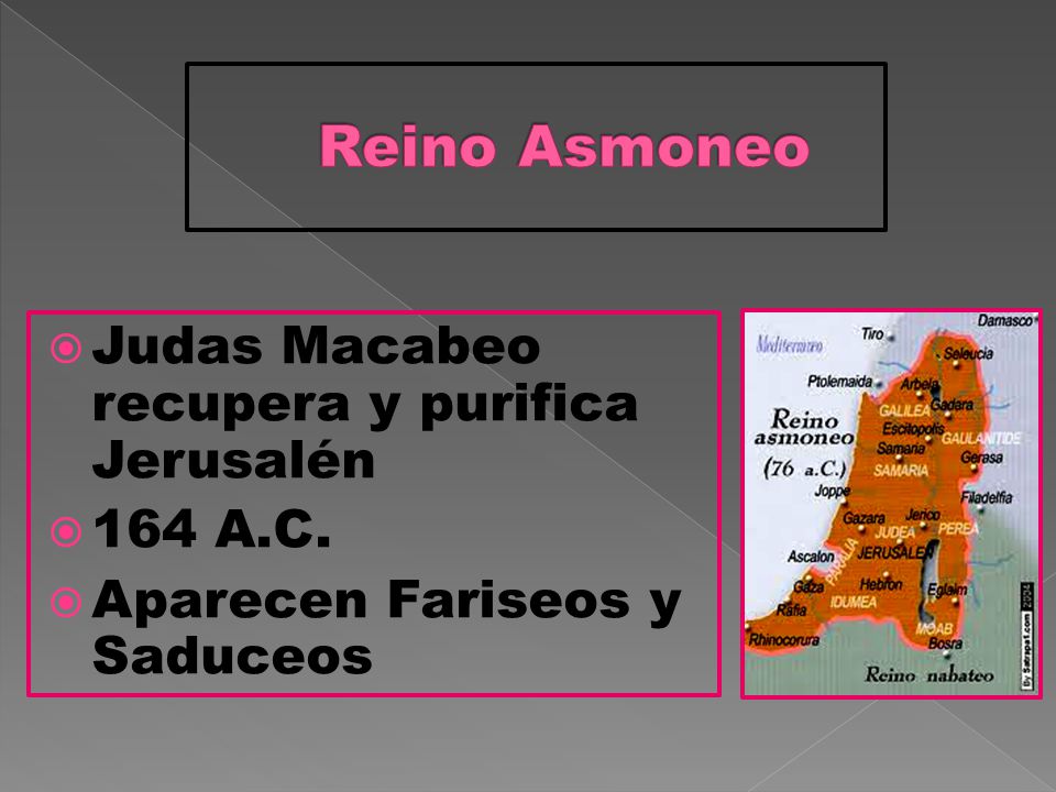 Reino Asmoneo Judas Macabeo recupera y purifica Jerusalén 164 A.C.
