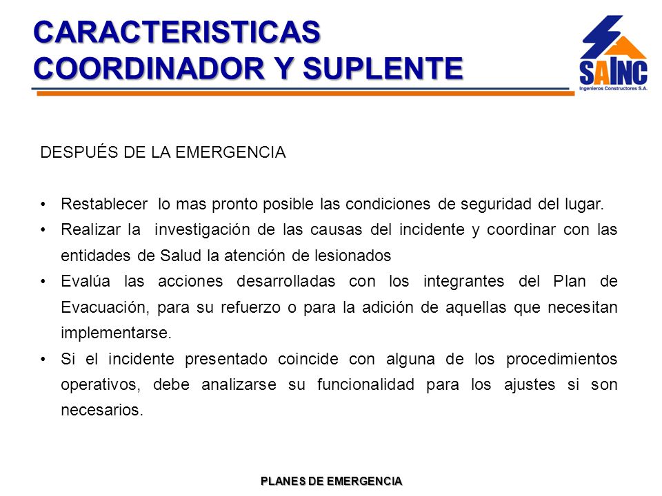 CARACTERISTICAS COORDINADOR Y SUPLENTE