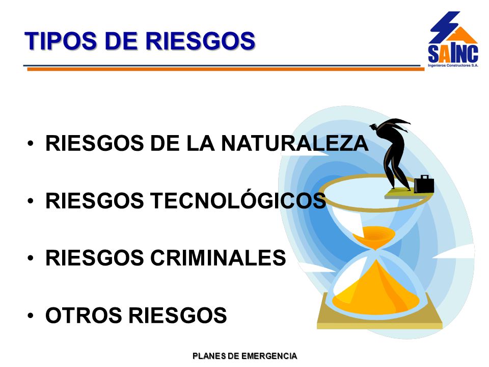 TIPOS DE RIESGOS RIESGOS DE LA NATURALEZA RIESGOS TECNOLÓGICOS