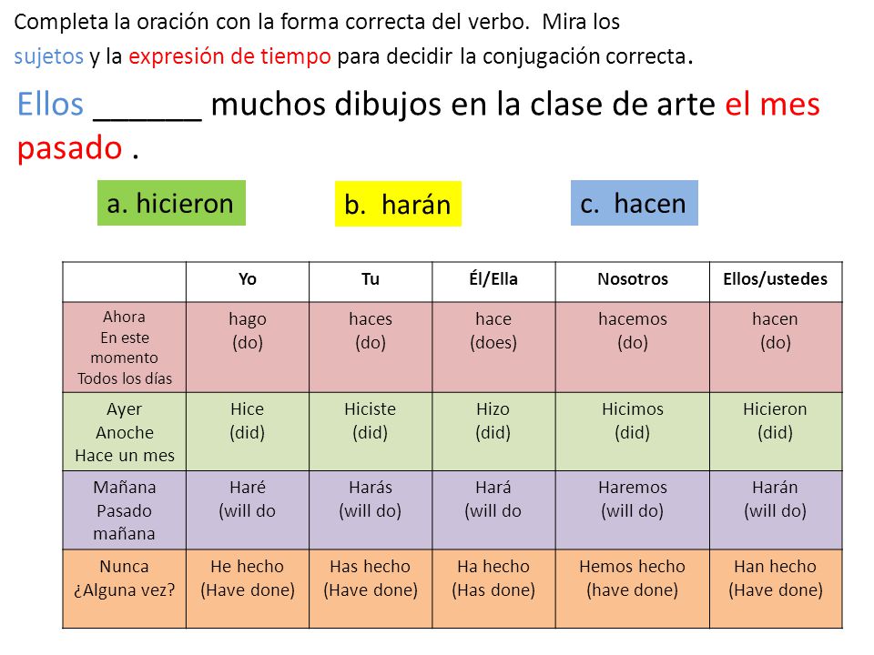 Ellos ______ muchos dibujos en la clase de arte el mes pasado .