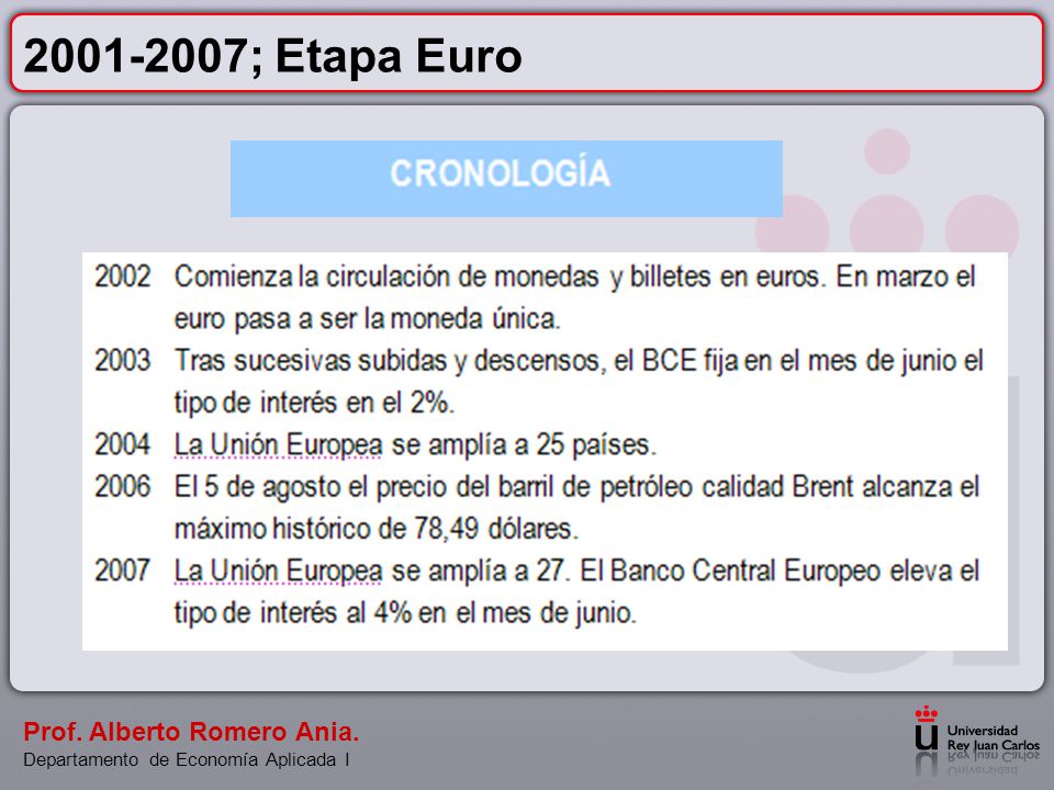 ; Etapa Euro Prof. Alberto Romero Ania.