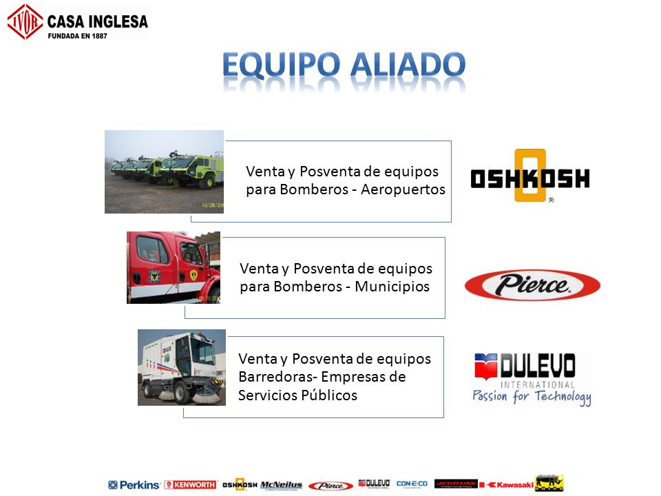 Equipo ALIADO Venta y Posventa de equipos para Bomberos - Aeropuertos