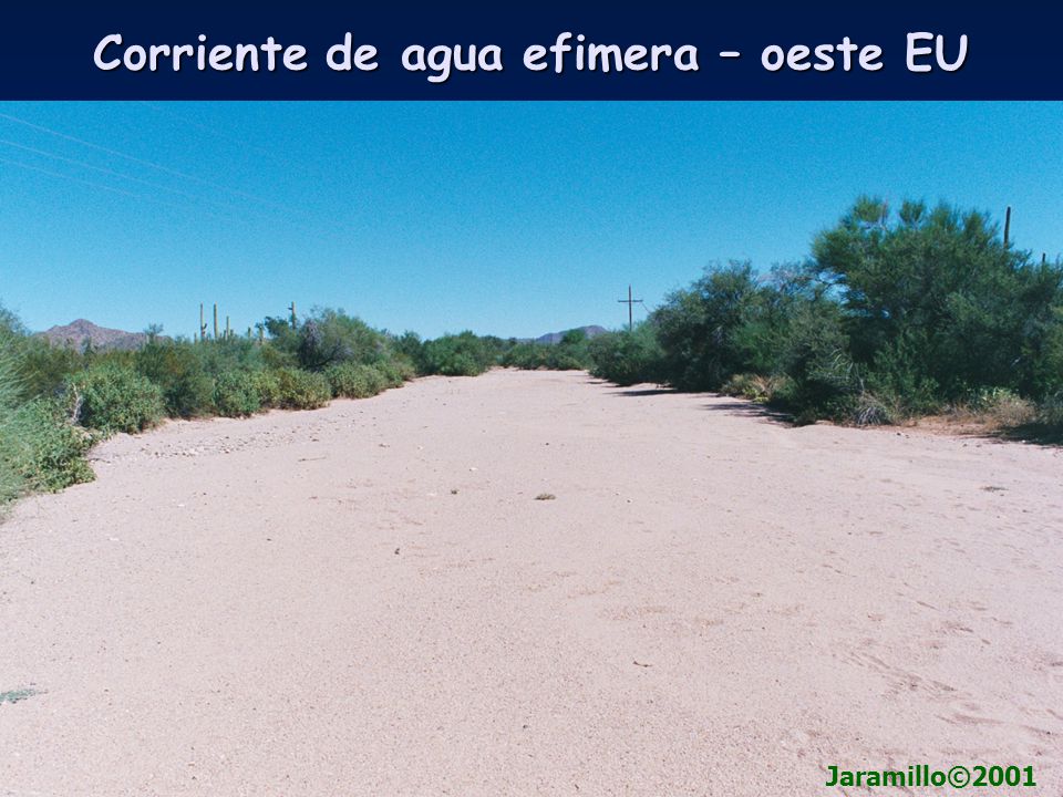 Corriente de agua efimera – oeste EU
