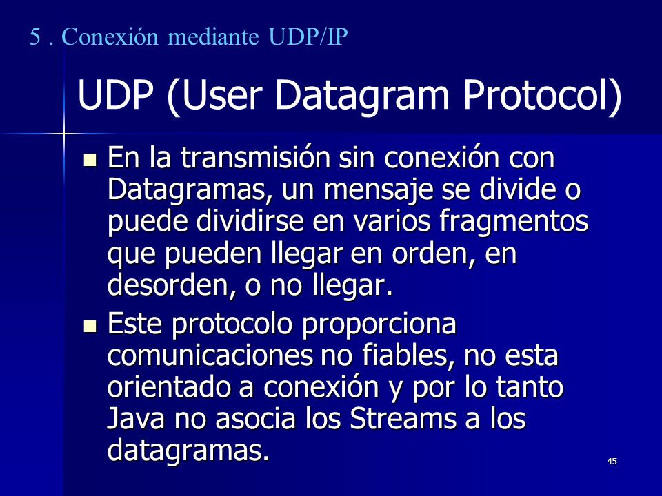 UDP (User Datagram Protocol)