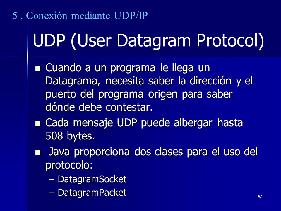 UDP (User Datagram Protocol)