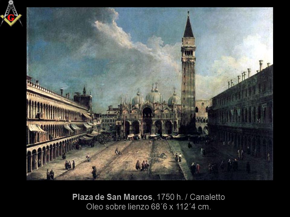 Plaza de San Marcos, 1750 h. / Canaletto Oleo sobre lienzo 68´6 x 112´4 cm.