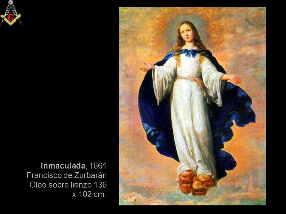 Inmaculada, 1661 Francisco de Zurbarán Oleo sobre lienzo 136 x 102 cm.