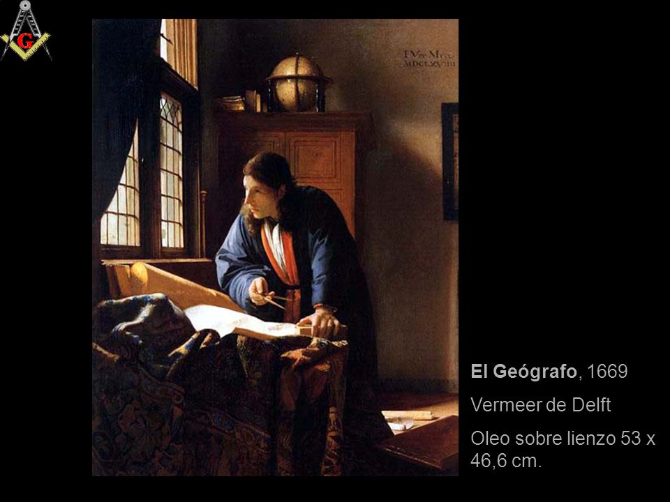 El Geógrafo, 1669 Vermeer de Delft Oleo sobre lienzo 53 x 46,6 cm.