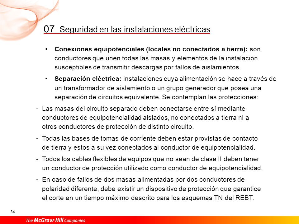 Protección mediante dispositivo de corte por corriente diferencial residual. INTERRUPTOR DIFERENCIAL