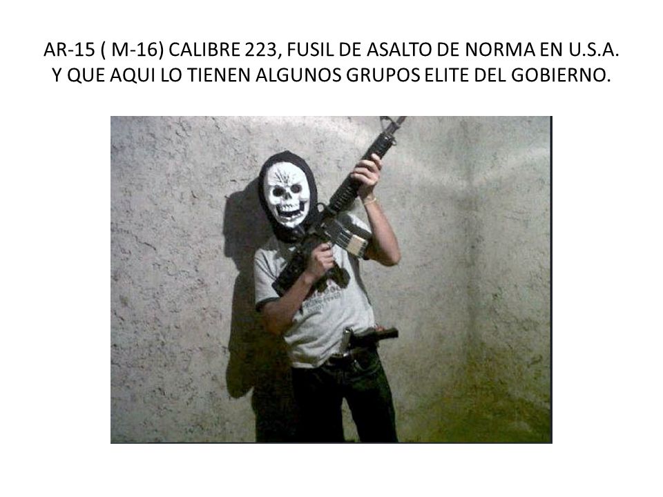 AR-15 ( M-16) CALIBRE 223, FUSIL DE ASALTO DE NORMA EN U. S. A