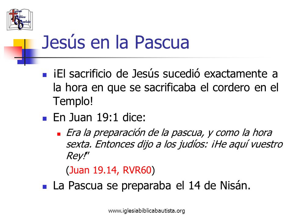 Jesús en la Pascua ¡El sacrificio de Jesús sucedió exactamente a la hora en que se sacrificaba el cordero en el Templo!