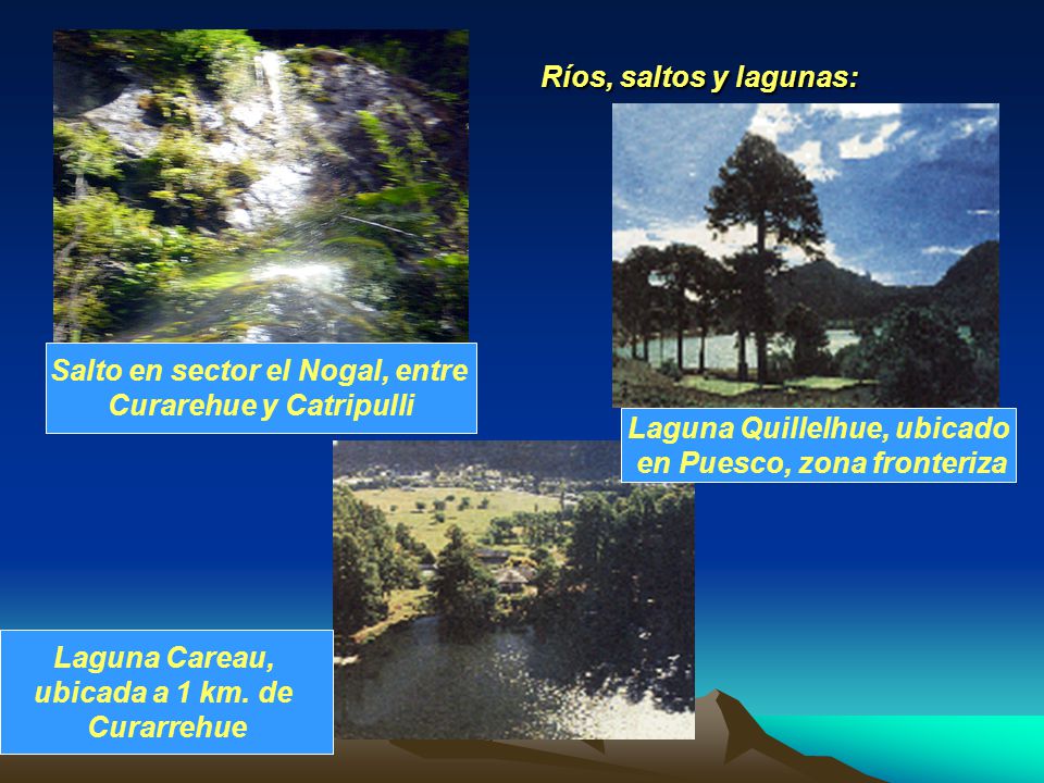 Salto en sector el Nogal, entre Curarehue y Catripulli