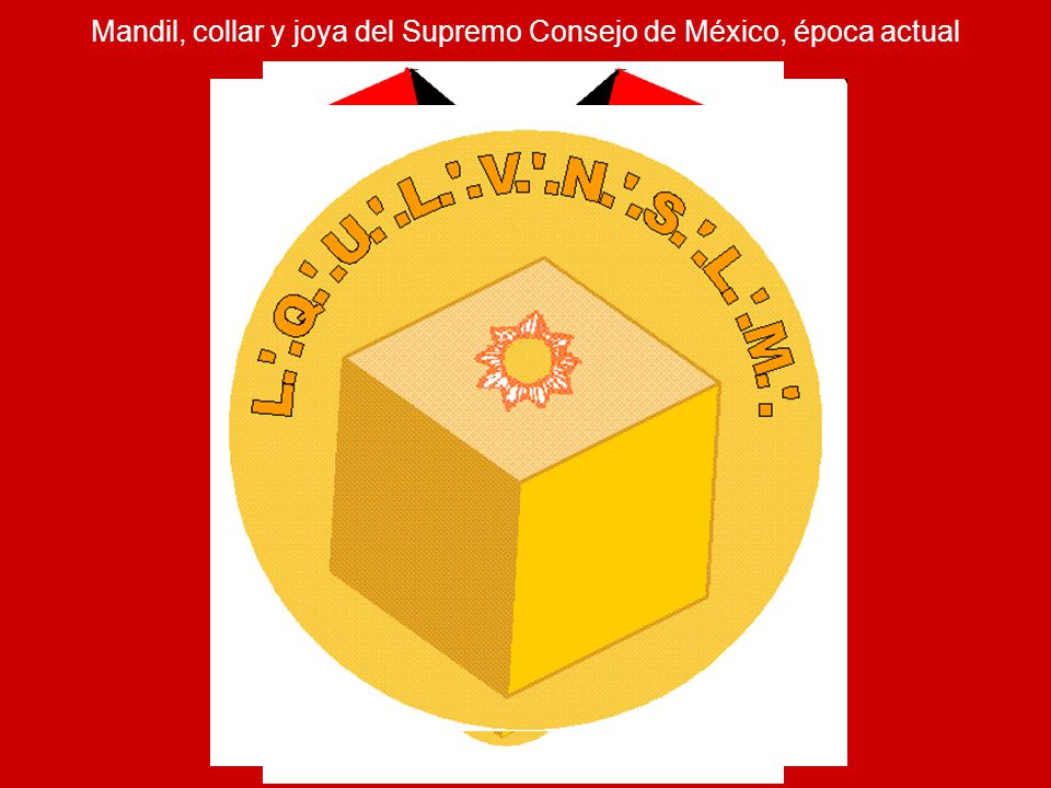 Mandil, collar y joya del Supremo Consejo de México, época actual