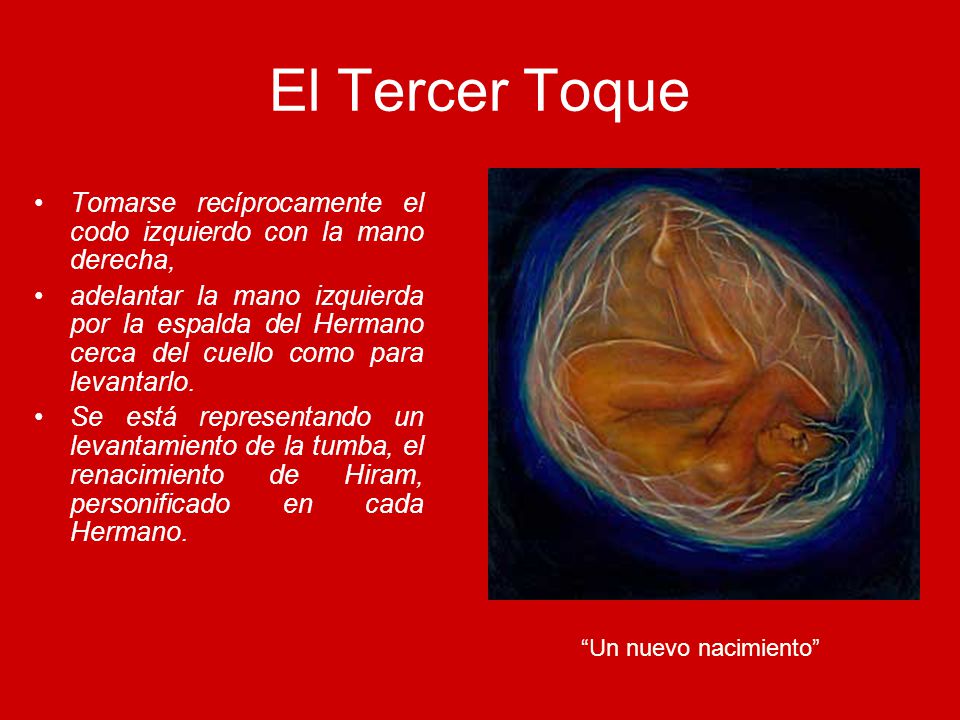 El Tercer Toque Tomarse recíprocamente el codo izquierdo con la mano derecha,