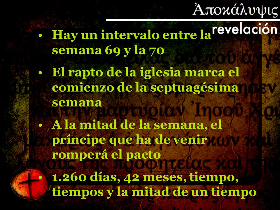 Hay un intervalo entre la semana 69 y la 70