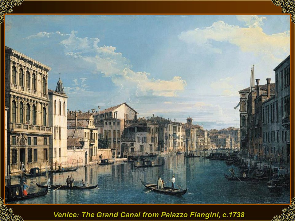 Venice: The Grand Canal from Palazzo Flangini, c.1738
