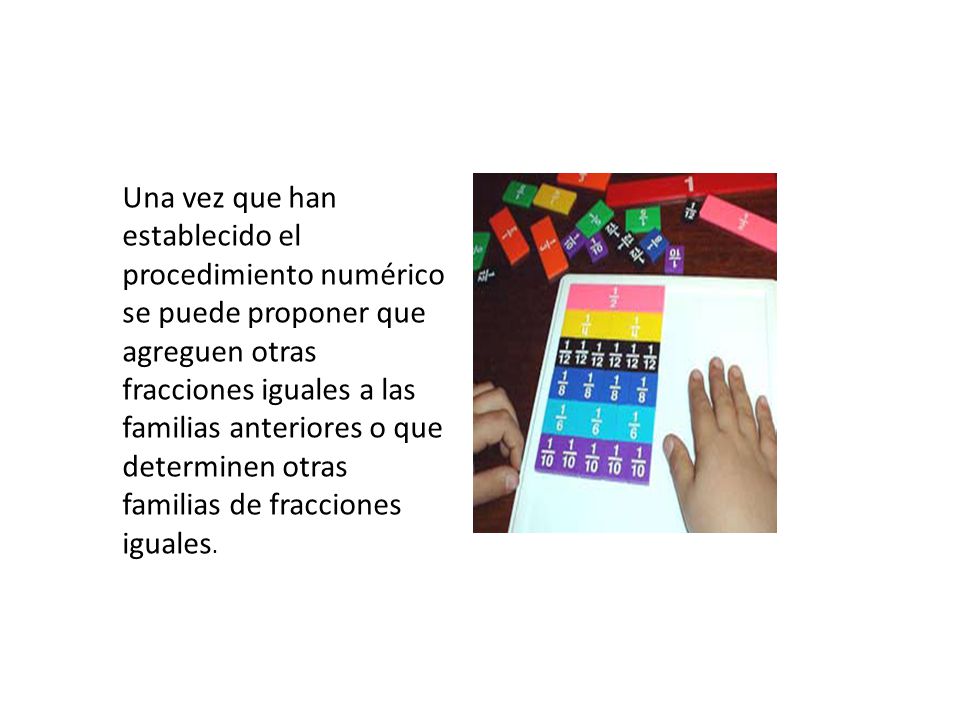Una vez que han establecido el procedimiento numérico se puede proponer que