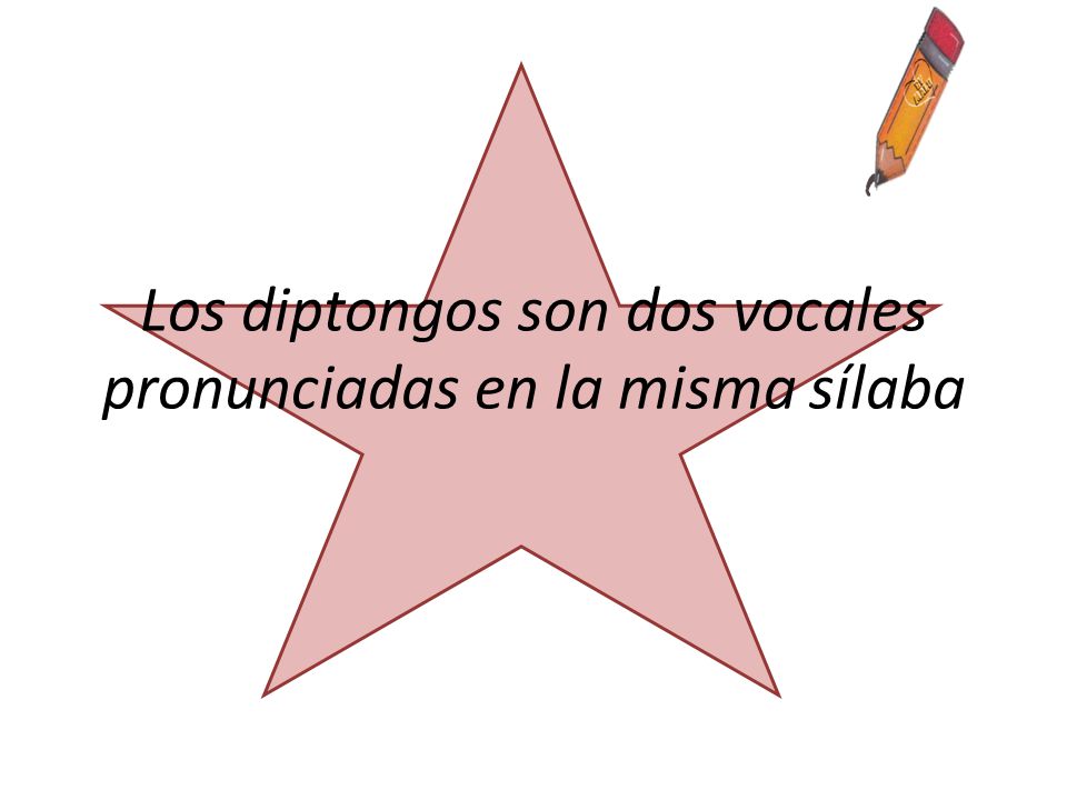 Los diptongos son dos vocales pronunciadas en la misma sílaba