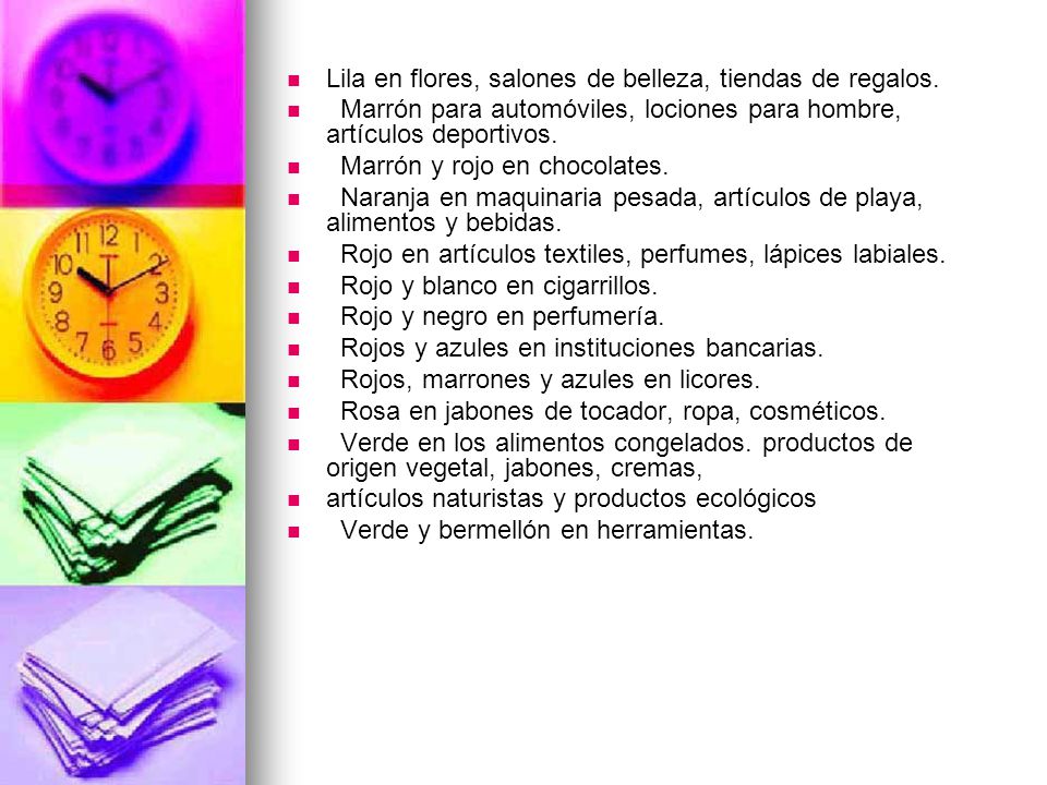 Lila en flores, salones de belleza, tiendas de regalos.