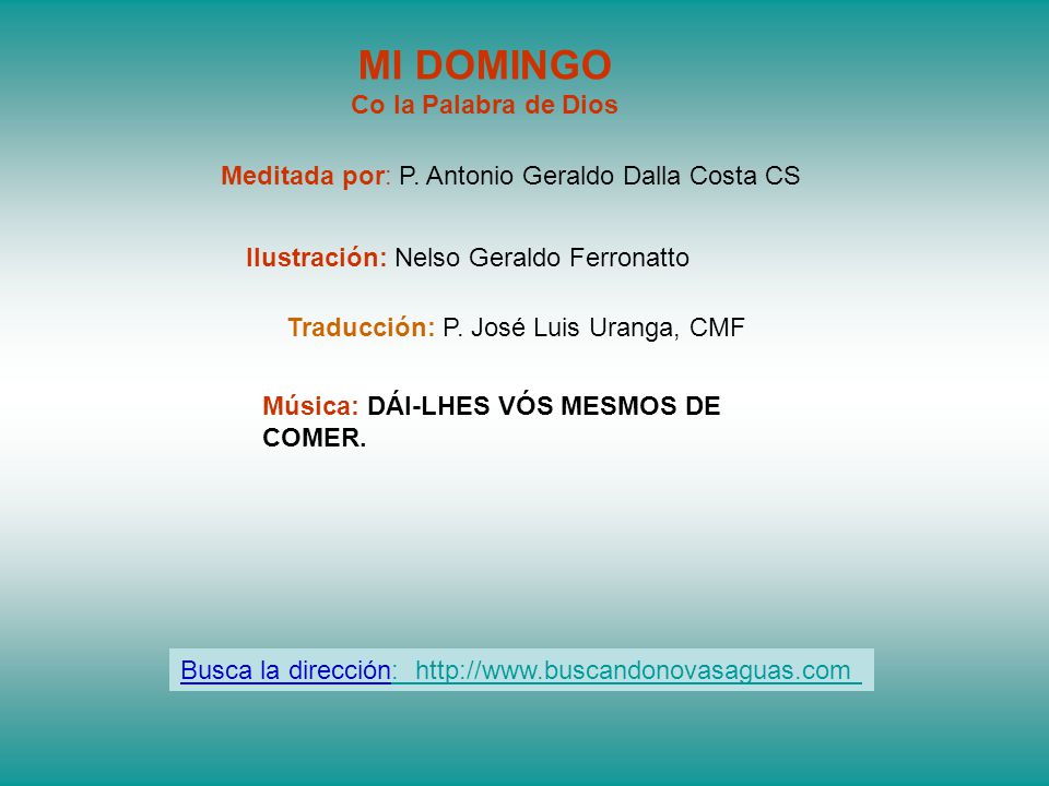 Traducción: P. José Luis Uranga, CMF