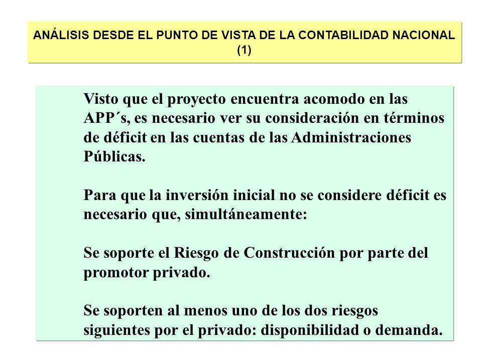 ANÁLISIS DESDE EL PUNTO DE VISTA DE LA CONTABILIDAD NACIONAL (1)